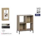 Scaffale MobleKit Marrone Nero Legno Metallo 60 x 29 x 72 cm - immagine 2