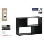 Scaffale MobleKit Nero Legno 85 x 30 x 59 cm - immagine 2