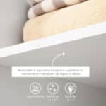 Armadio Guardaroba con Ruote in Legno, bianco, 80x40x128cm - immagine 5
