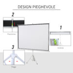 Schermo di Proiezione 1 Pollici con Treppiedi Formato 4:3 - immagine 4