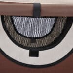 Trasportino per Cani e Gatti Pieghevole e Imbottito 61x46x51cm Caffè - immagine 9