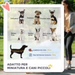 Passeggino per Cani Pieghevole in Tessuto con Cestino e Portabicchieri, 75x45x97cm - Rosso - immagine 4