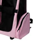 Trasportino Zaino 2 in 1 per Cani e Gatti con Tasche Laterali, Maniglia Telescopica e Ruote, 42x25x55cm, Rosa - immagine 9