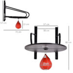 Set Boxe Pera Veloce con Piattaforma Installazione a Muro, Pompetta, Accessori Inclusi, 60 x 73 x 80 cm - immagine 3