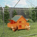 Gabbia per Galline in Legno con Tetto Impermeabile, Pollaio Prefabbricato da Esterno, 160x98,5x107cm - immagine 7