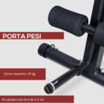 Panca Multifunzione Regolabile per Addominali, Panca Pesi Palestra per Allenamento Braccia e Gambe 54x160x106cm, Nero e Rosso - immagine 7