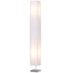 Lampada da Terra Lampada Piantana da Terra Design Moderna Salotto Tessuto 14×14×120cm Bianco
