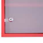 Cassetta Porta Medicine Armadietto Medicinali 4 Livelli Porta in Vetro 60×30×12cm Rosso - immagine 9