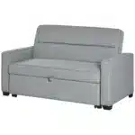 Divano Letto a 1 Piazza in Tessuto, Seduta 2 Posti e Schienale a 3 Reclinazioni, 154x87x89cm - immagine 5