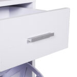 Scarpiera Moderna con Panca Imbottita per 12 Paia di Scarpe, Mobile da Ingresso con Scarpiera, Legno, Elegante, Capiente, 94,5x57x30 cm, Bianco - immagine 9