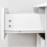Scrivania Porta PC con 3 Cassetti e 3 Ripiani, Scrivania per Camera e Ufficio in Legno 120x49x72cm Bianco - immagine 8