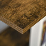 Libreria Antiribaltamento Stile Industriale, Scaffale Vintage con 5 Ripiani in Truciolato, 102x30x160cm - immagine 9