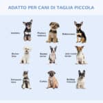 Gabbia per Animali Domestici Trasportino per Cani e Gatti Pieghevole in Acciaio Doppia Apertura, 76x46x52cm, Nero - immagine 5
