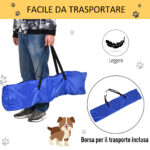 Set Agility Dog 3 Esercizi: Slalom, Ostacoli, Anello, per Addestramento Cani, Portatile, 2,5 kg, Giallo e Rosso - immagine 7