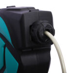 Avvolgitubo Automatico a Parete con Tubo da 10 m, in Plastica e PP, 28x14x34 cm, Nero e Azzurro - immagine 8