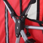 Passeggino per Cani Piccoli Pieghevole, Carrozzina per Cani con Ruote con Freni, Portabicchieri, Cestino Portaoggetti e Imbottitura Rimovibile e Lavabile, per Animali Domestici 10 kg, Rosso - immagine 9