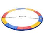 Copertura Imbottita Bordo Trampolino, Protezione per Tappeto Elastico Giaridno in Plastica, Ø244cm, Multicolore - immagine 3