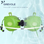 Avvolgitubo da Giardino Retrattile con Tubo dell'Acqua 20 m, Rullo Avvolgitubo da Parete Girevole a 180°, Avvolgitubo Automatico Tubo da Giardino per Irrigazione in plastica, Verde - immagine 6