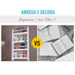 Libreria da Parete con 4 Ripiani in Legno Bianco Impermeabile, Carico Massimo 30kg (59cm x 12cm x 113cm) - immagine 7