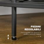 Appendiabiti da Terra Angolare con Panca e Scarpiera in Stile Industriale, 50x50x183cm, Marrone - immagine 7