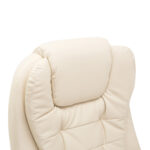Poltrona Massaggiante da Ufficio ad Altezza Regolabile con 6 Punti Massaggianti, in PU, 62x68x111-121 cm, Beige - immagine 9