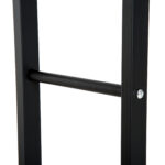 Porta legna per Camino Ferro per interni, esterno e casa, Struttura in tubi, 60x25x1cm, Nero | Aosom Italy - immagine 7