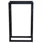 Porta legna per Camino Ferro per interni, esterno e casa, Struttura in tubi, 60x25x1cm, Nero | Aosom Italy - immagine 6