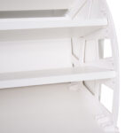 Scarpiera Moderna con Panca Imbottita per 12 Paia di Scarpe, Mobile da Ingresso con Scarpiera, Legno, Elegante, Capiente, 94,5x57x30 cm, Bianco - immagine 8