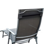 Lettino Sedia a Sdraio da Giardino Pieghevole con Cuscino, Schienale con 7 Reclinazioni, 137x63,5x1,5cm, Grigio - immagine 8