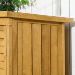 Casetta in Legno da Giardino con Tetto Impermeabile, Armadio da Esterno Porta Attrezzi da Giardino con 3 Mensole, 87x46,5x160cm - immagine 8