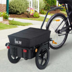 Rimorchio per Bicicletta Porta Oggetti in Acciaio 144×59×80cm - immagine 2