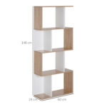 Libreria di Design Scaffale Ufficio Legno Moderna 4 Ripiani 60×24×148cm - immagine 3