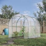 Serra Tunnel da giardino, Serra da Balcone per Piante e Orto con Copertura in PVC, Porta Avvolgibile e Telaio in Acciaio, 2x2,5x2m - immagine 2