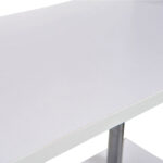 Libreria a 4 Ripiani Design Moderno in Legno e Metallo, Libreria Scaffale per Soggiorno, Studio, Ufficio, 80x30x145cm Bianca - immagine 7