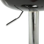 Set 2 Sgabelli da Bar Alti, Sgabelli Cucina Girevoli a 360°, con Schienale e Poggiapiedi, Altezza Regolabile, Base in Acciaio, per Sala da Pranzo e Cucina, 46x41x76-96cm, Nero - immagine 6