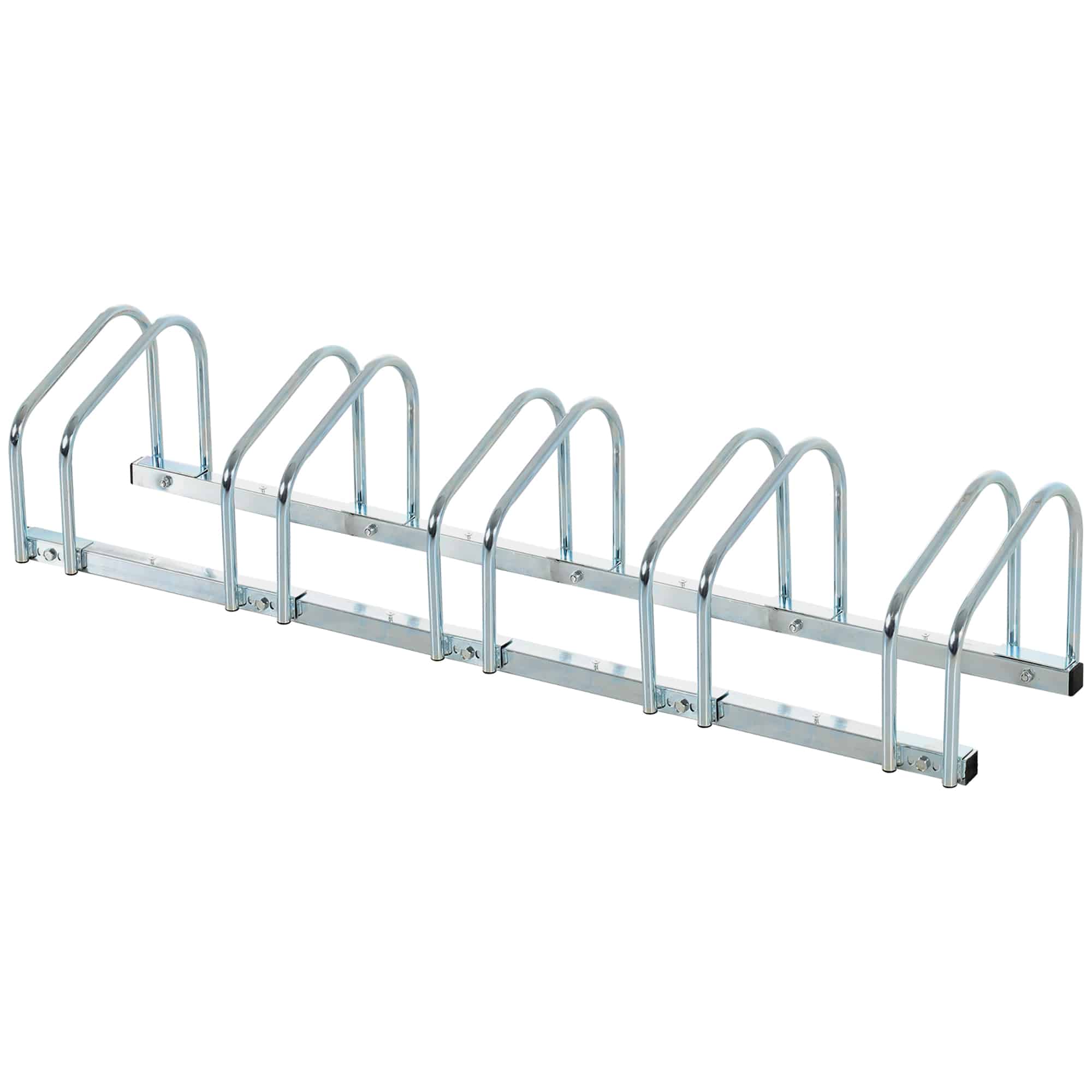 l5z51919781a4856c.jpg Rastrelliera Portabiciclette Parcheggio per 5 Biciclette in Acciaio, 145×33×27 cm, Argento - immagine 1