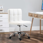 Sedia da Ufficio Ergonomica, Sedia Girevole Altezza Regolabile in Pelle Sintetica 46 × 51 × 80-92cm - immagine 2