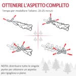 180cm Alberello di Natale artificiale Decorato e Ignifugo per Interni con 782 Rami e Base in Metallo, sano e naturale, Verde | Aosom Italy - immagine 5