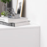 Mobile con Cassetti Cassettiera in Legno per Camera, Cucina, Bagno 90×35×73cm Bianca - immagine 8