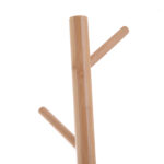 Panca con Appendiabiti da Ingresso, Attaccapanni da Terra in Bambù, Panca da Ingresso Bianca, Design, anche per Camera da Letto, 40x30x180cm, Bianco Legno - immagine 9