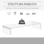 Supporto per Monitor in Acrilico, 53 x 19 x 9 cm, Trasparente - immagine 4