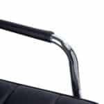 Sedia da Ufficio Ergonomica in pelle PU Nero, Sedia da Studio con 5 Ruote Girevoli, Imbottitura e Altezza Regolabile, 52,5x54x84-99cm - immagine 8