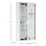 Armadietto Medicinale Cassetta Porta Medicina a Quattro Ripiani in Acciaio Inox 30 x 12 x 60cm - immagine 3