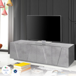 Porta tv PING 160 cm 4 ante battenti Cemento Bronx - immagine 5