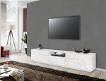 Porta tv ALIEN 220 cm Bianco laccato lucido