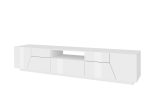 Porta tv ALIEN 220 cm Bianco laccato lucido - immagine 5