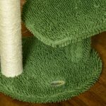 Albero per Gatti a forma di Cactus con Tiragraffi e Pallina da Gioco, 35x31x55,5 cm, Verde e Bianco - immagine 9