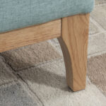 Panca Imbottita Contenitore in Tessuto con Design Scandinavo, 110x39x45Acm - Azzurro - immagine 8