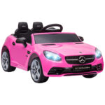 Macchina Elettrica per Bambini 3-6 Anni con Luci LED, Effetti Sonori e Telecomando, 107x62,5x44 cm, Rosa