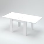 Tavolo allungabile JESI a libro 90 cm Bianco larice - immagine 4